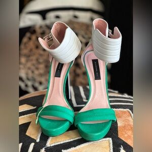 Barbara Bui Leather Ankle Strap Sandals | Size 10/40 | NEW